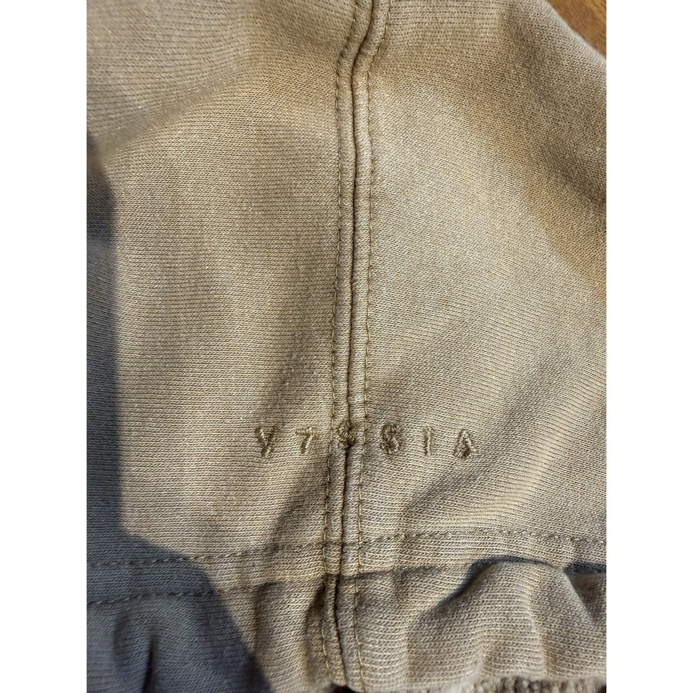 Vissla Hoodie Mens M Tan Fleece Lined Surf Coastal Minimal Pullover Logo - Picture 5 of 11